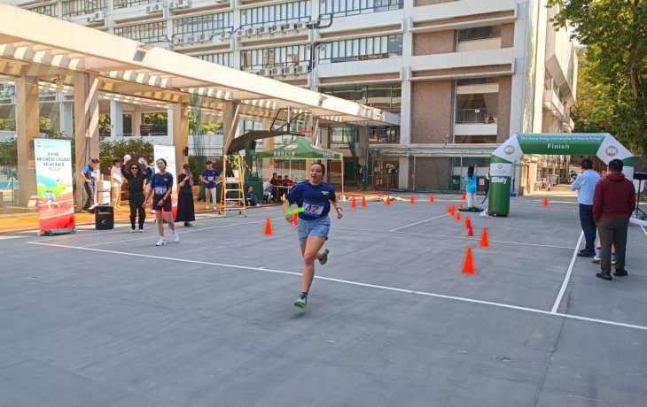 Feriel Hadad shows her determination and spirit in the race.