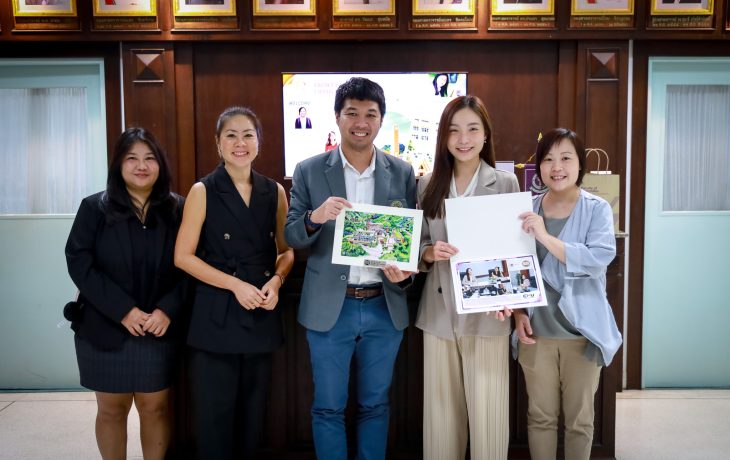 GAO representatives with Dr Phongphio (2nd from the left) and Dr Ketkaew (centre) during the visit to Chiang Mai University