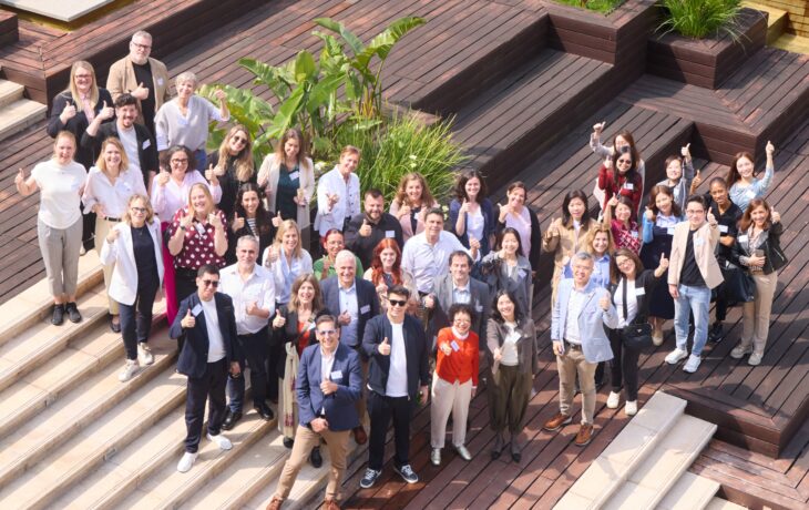 Another group photo at Wei Lun Square, an open plaza in the heart of the campus.