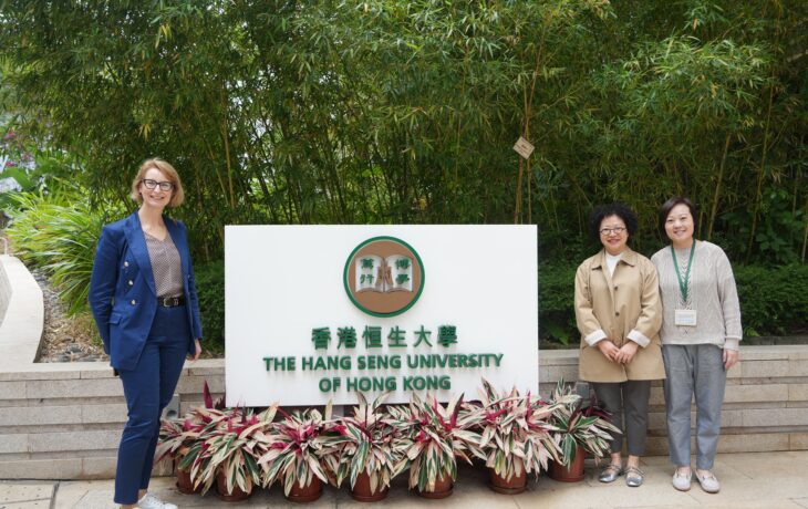 Ms Katri Salmi enjoys walking around the green and sustainable HSUHK campus.