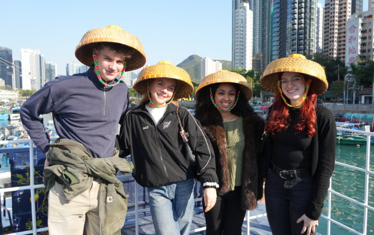 Students enjoy experiencing traditional fishing practices during the cultural tour.