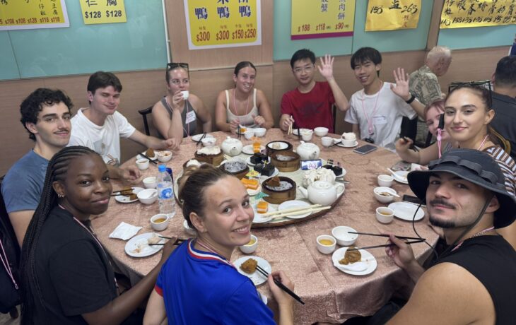 Students enjoy tasty dim sum and good company